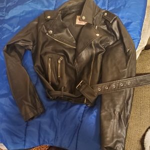 Black Levi's leather jacket